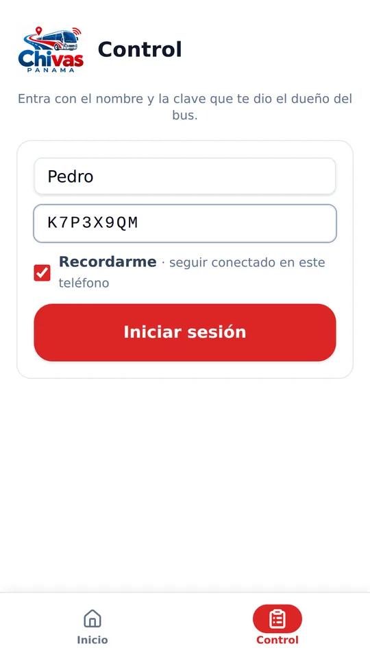El botón Control: tu código