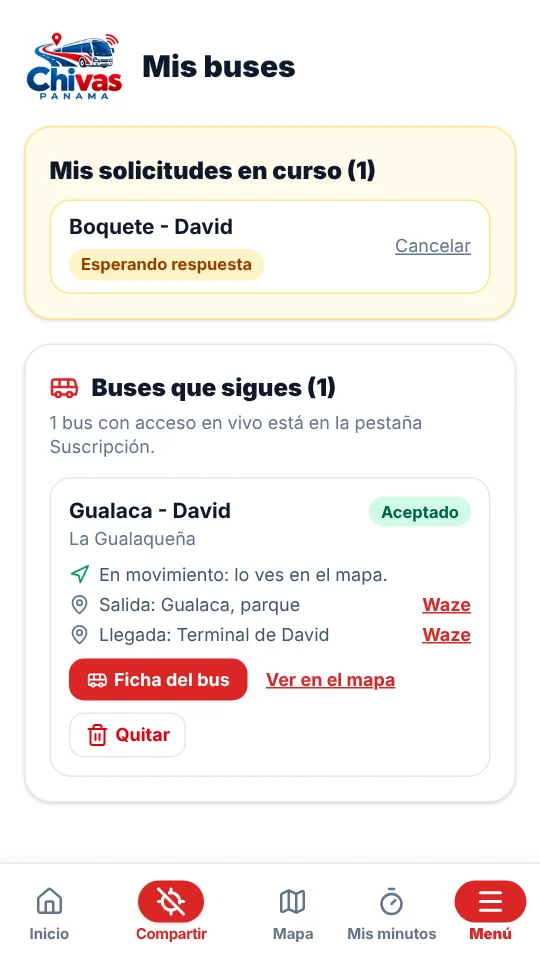 Menú › Mis buses