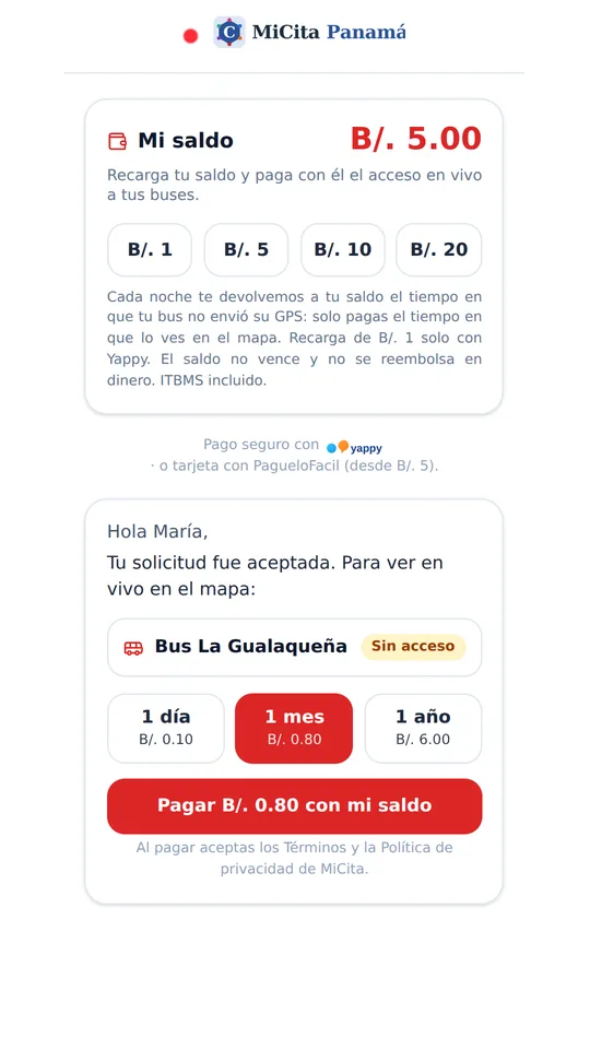 Recarga tu saldo y elige tu oferta