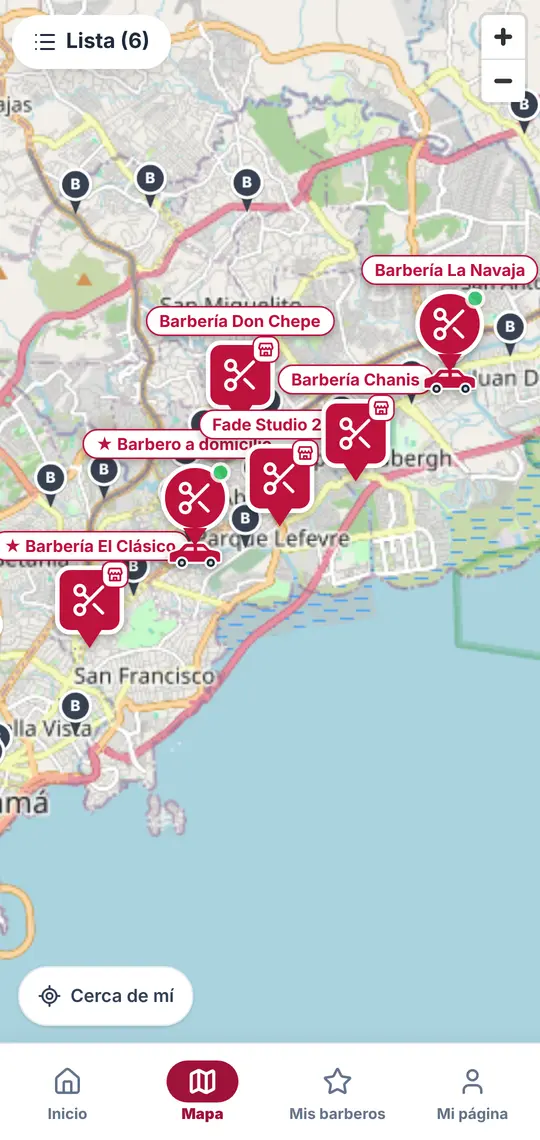 El botón Mapa: los pins grandes