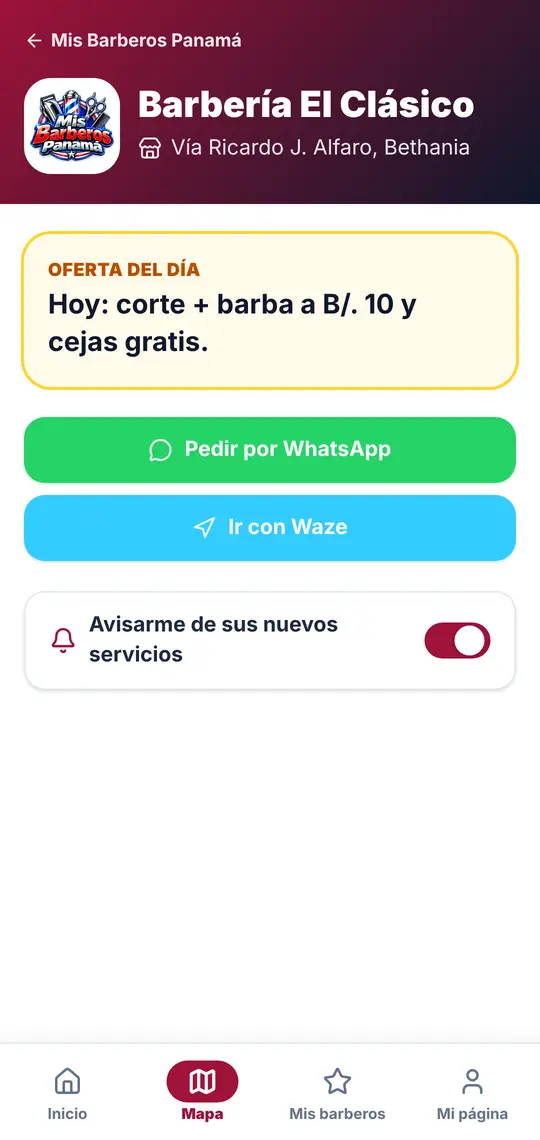 Su página: WhatsApp, Waze y la campanita