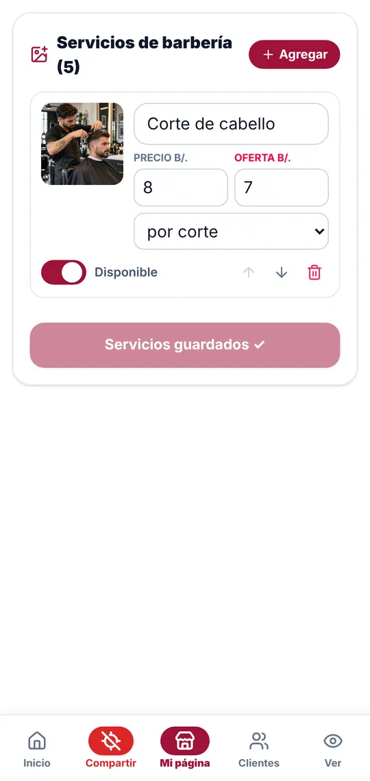 Mi página › Servicios de barbería