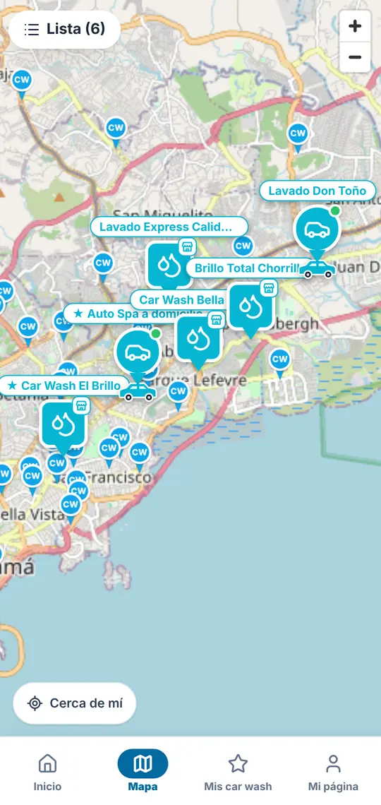 El botón Mapa: los pins grandes