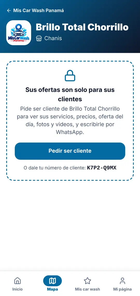 Su página › «Pedir ser cliente»