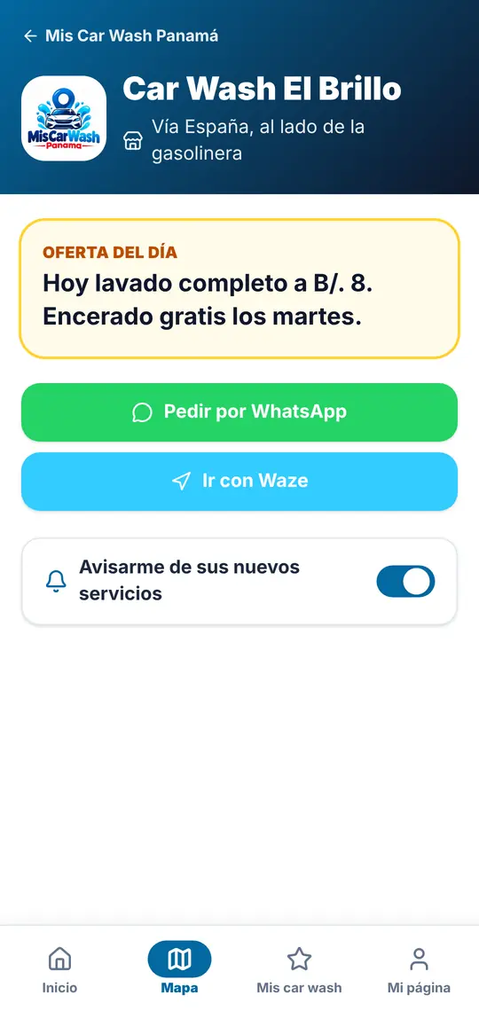 Su página: WhatsApp, Waze y la campanita