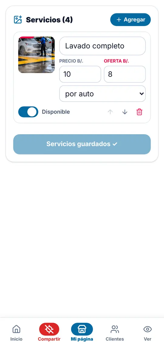 Mi página › Servicios