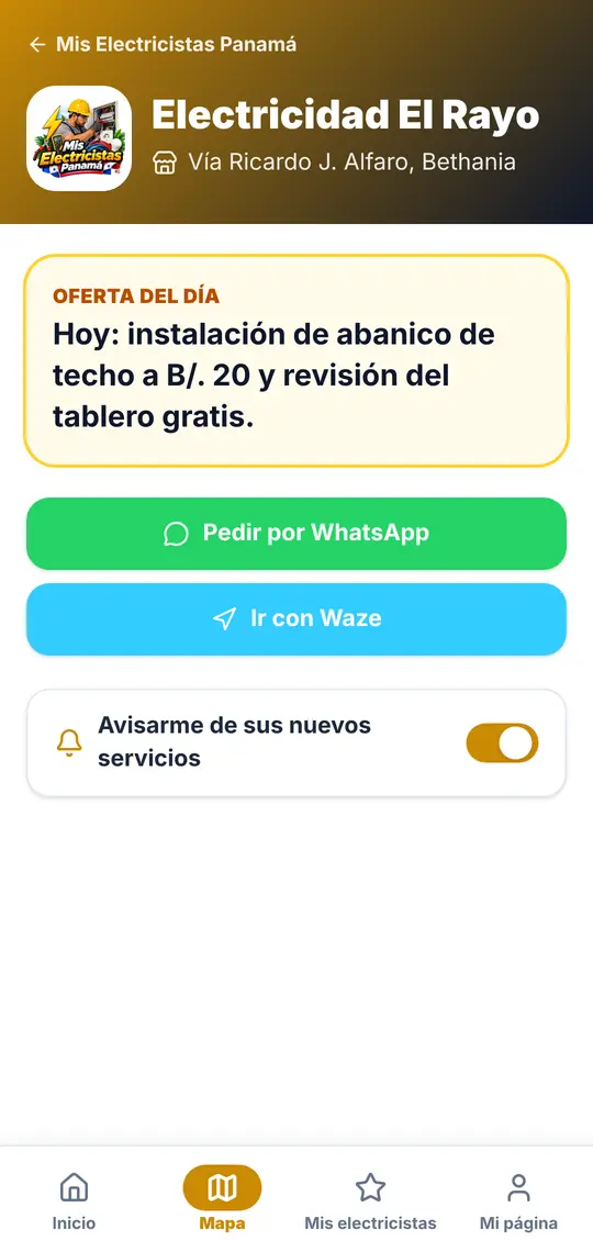 Su página: WhatsApp, Waze y la campanita