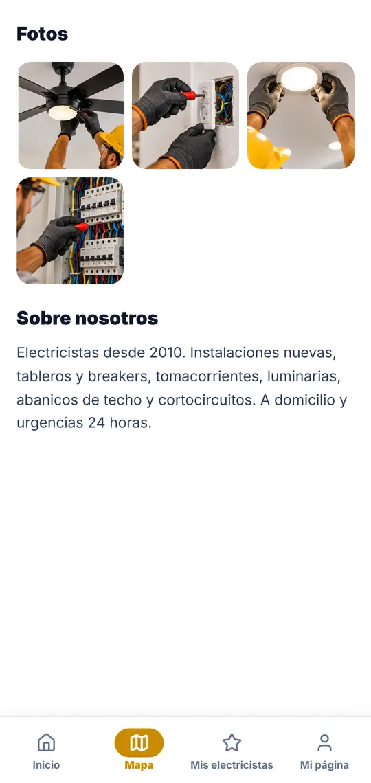 Su página › Fotos y «Sobre nosotros»