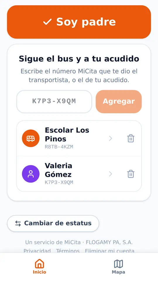 El botón Inicio