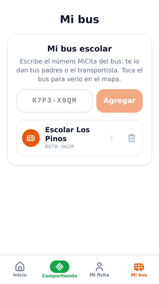 El botón Mi bus