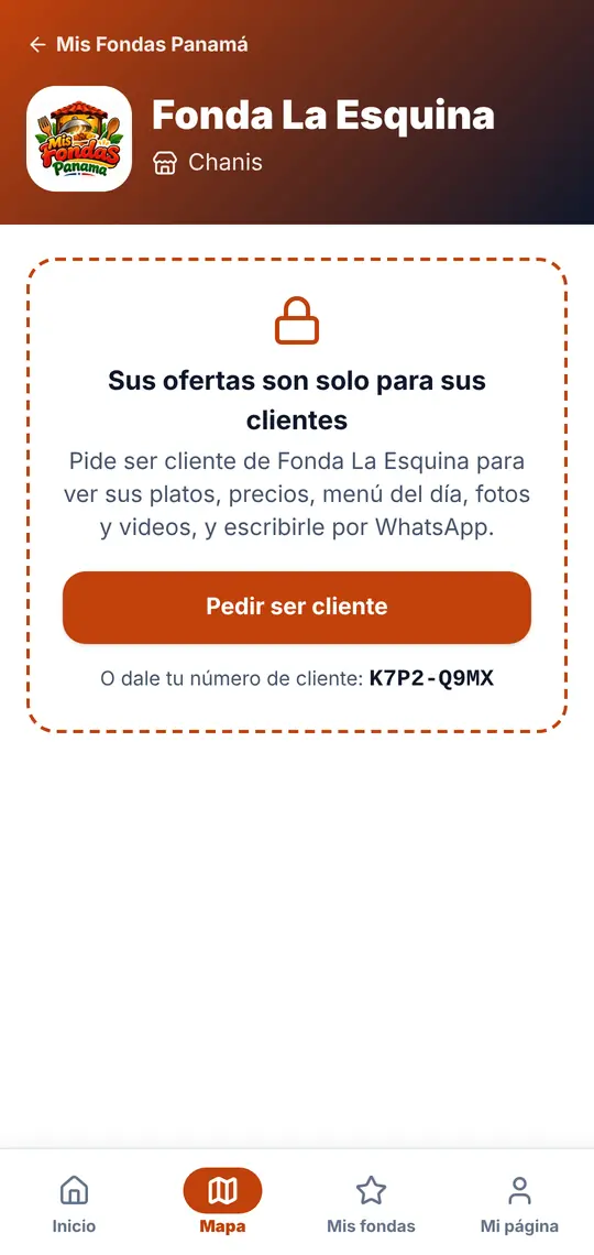 Su página › «Pedir ser cliente»