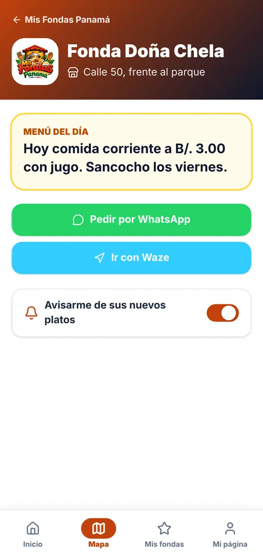 Su página: WhatsApp, Waze y la campanita