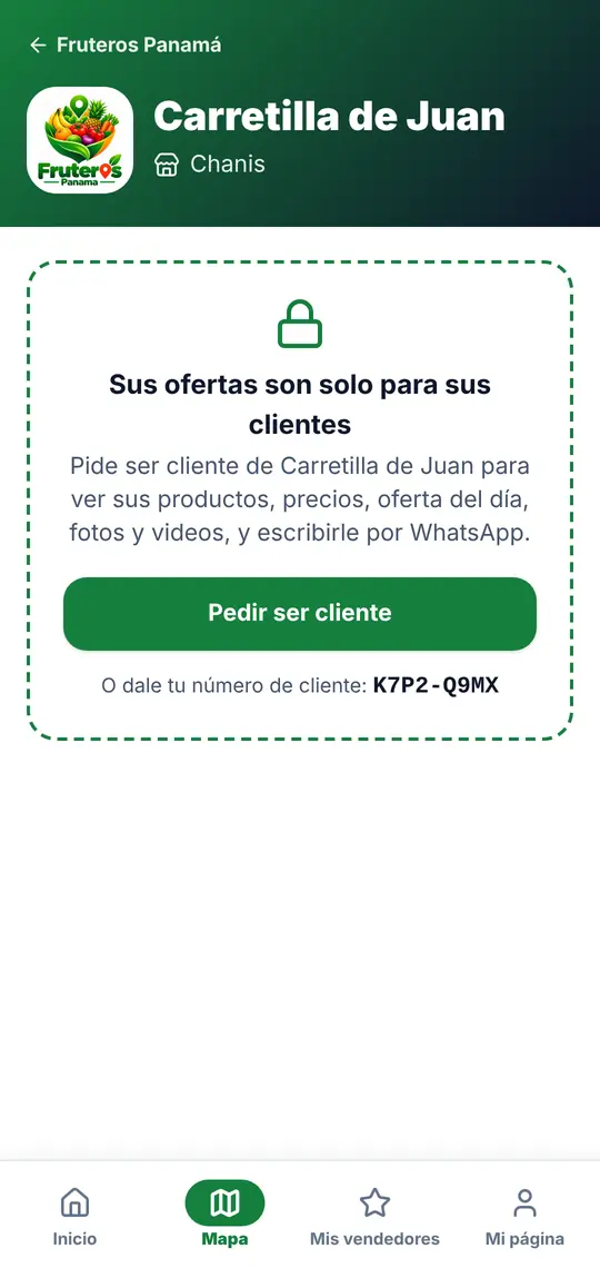 Su página › «Pedir ser cliente»
