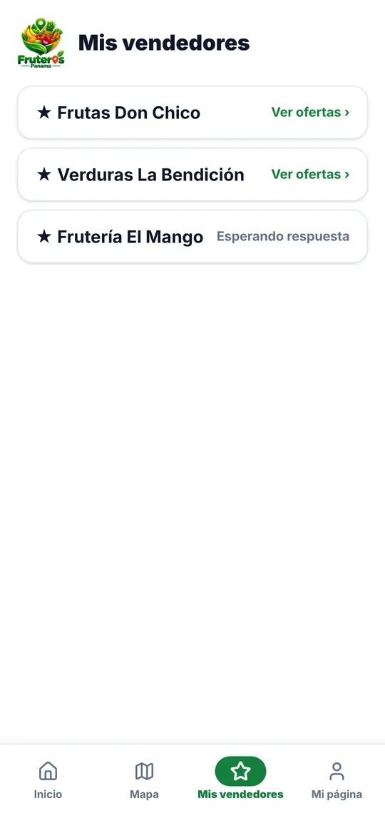 El botón Mis vendedores
