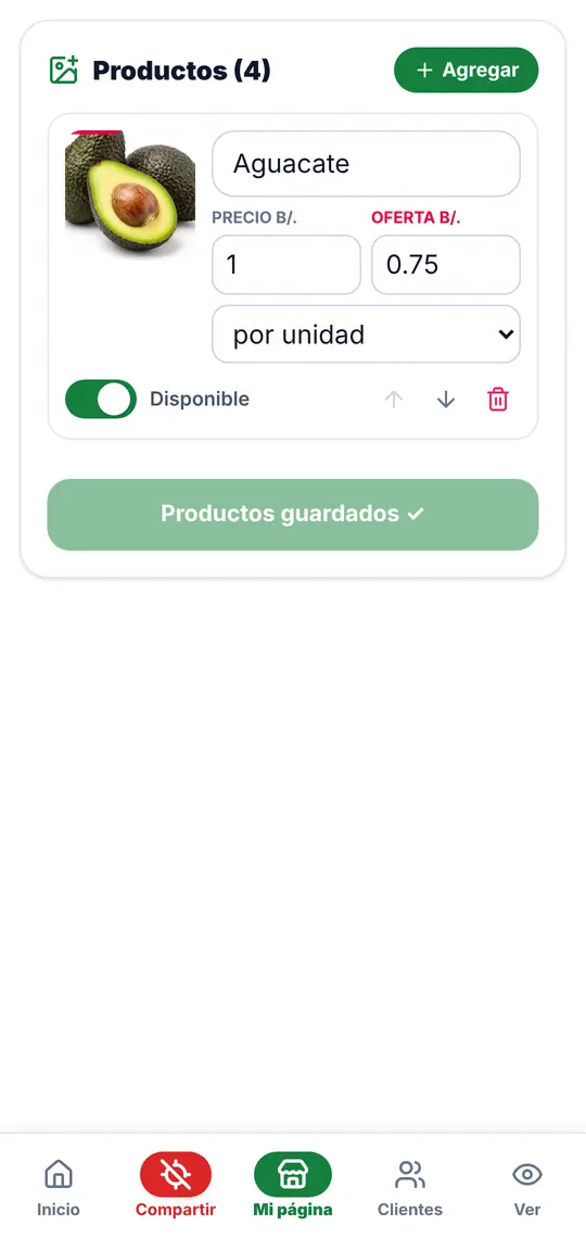 Mi página › Productos