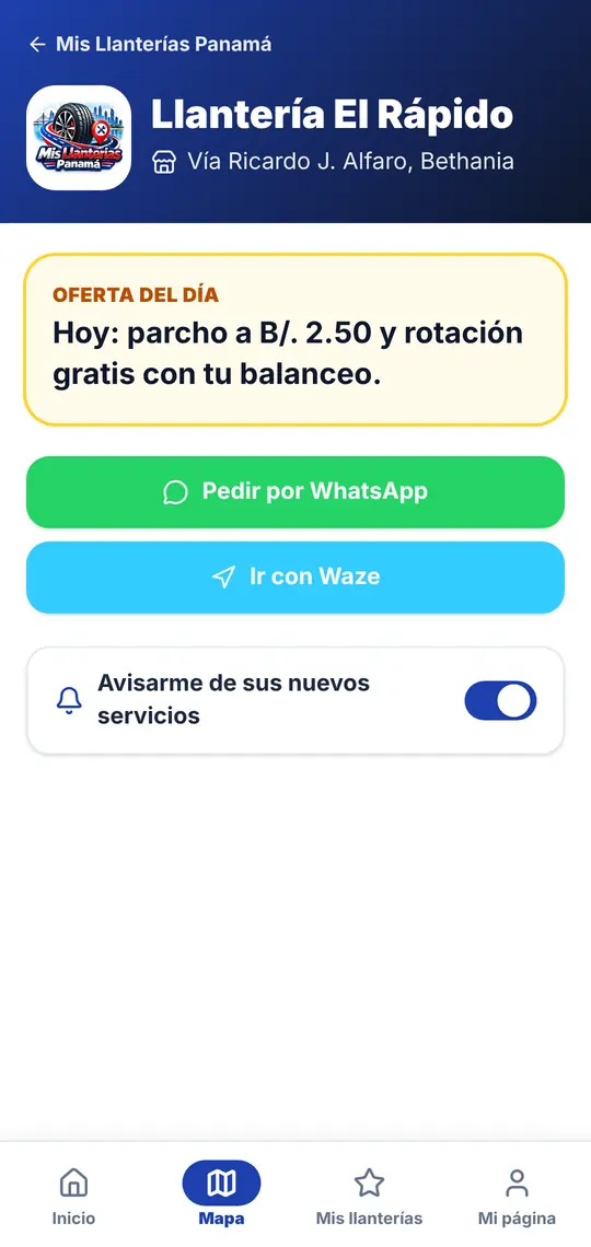 Su página: WhatsApp, Waze y la campanita
