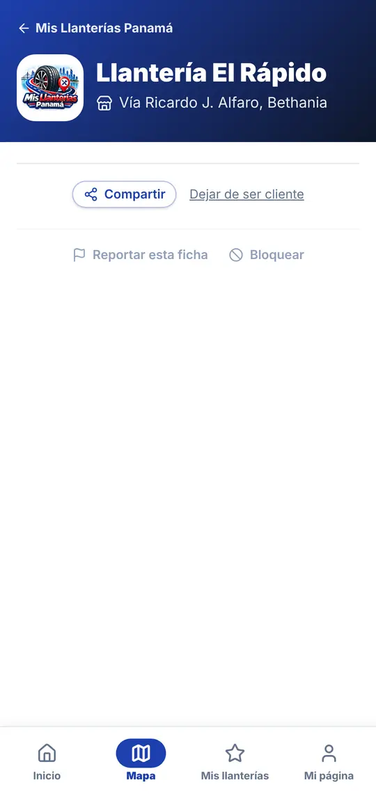 Su página › Compartir, Reportar, Bloquear