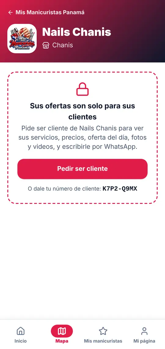 Su página › «Pedir ser cliente»