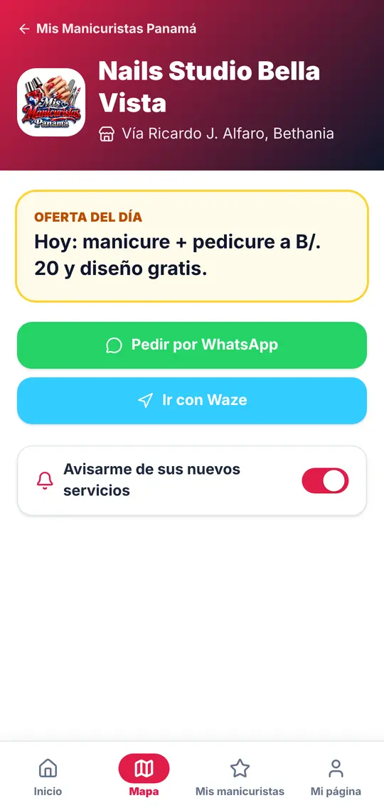 Su página: WhatsApp, Waze y la campanita
