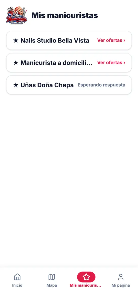 El botón Mis manicuristas