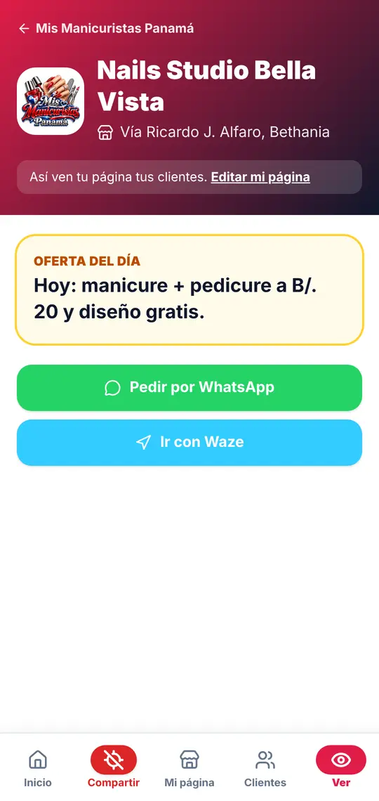 El botón Ver