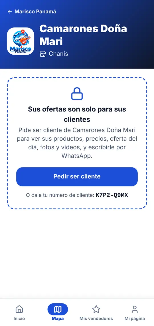 Su página › «Pedir ser cliente»
