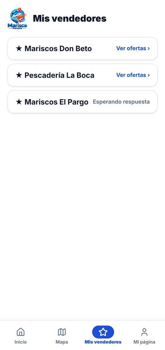 El botón Mis vendedores