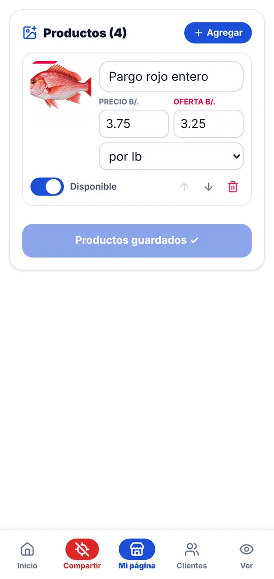 Mi página › Productos
