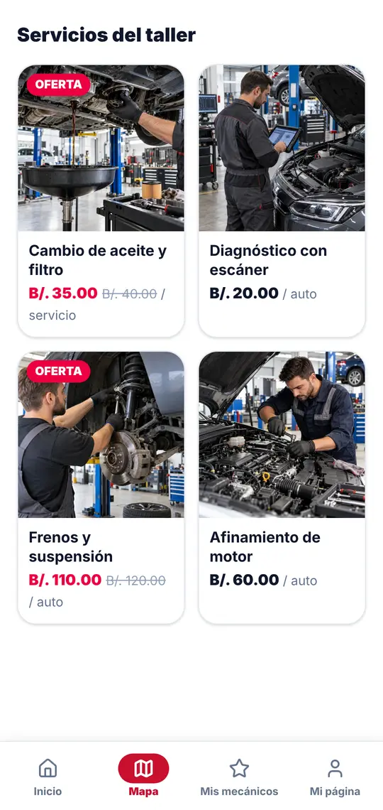 Su página › Servicios del taller