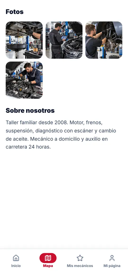 Su página › Fotos y «Sobre nosotros»