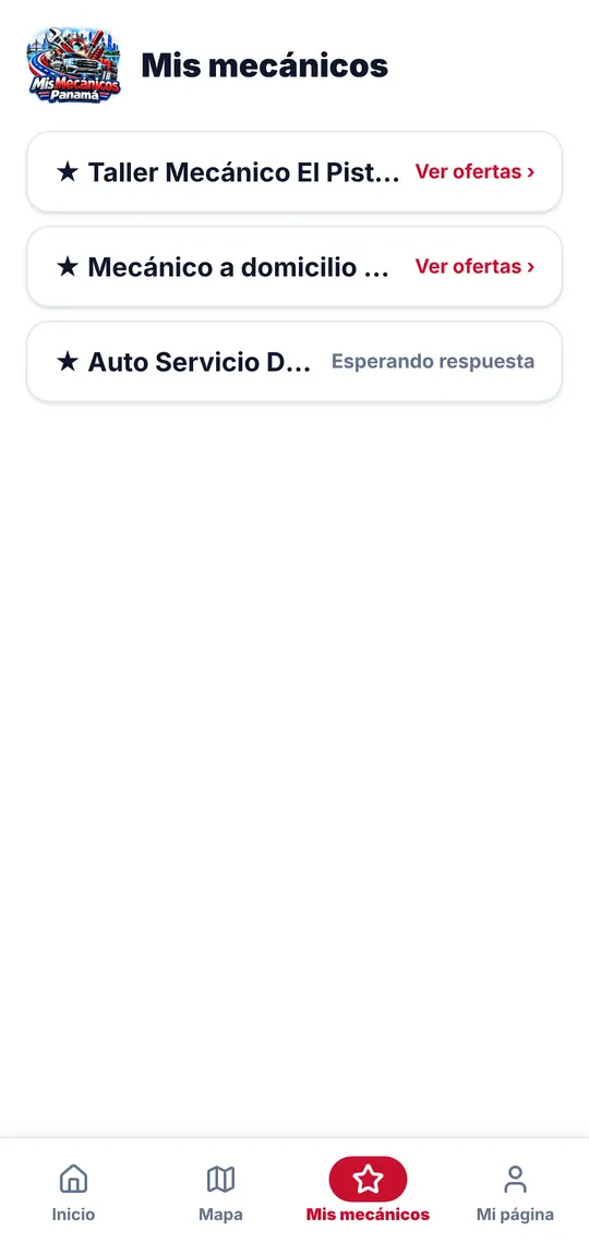 El botón Mis mecánicos