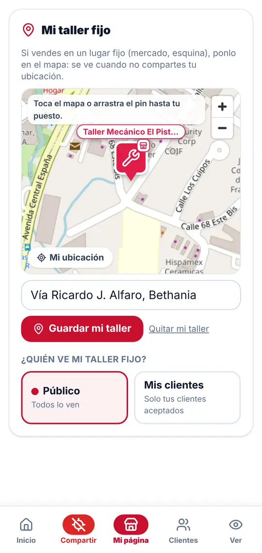 Mi página › Mi taller fijo