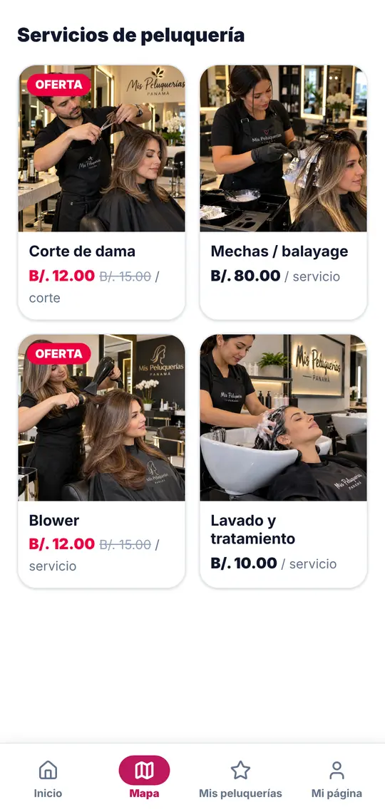 Su página › Servicios de peluquería