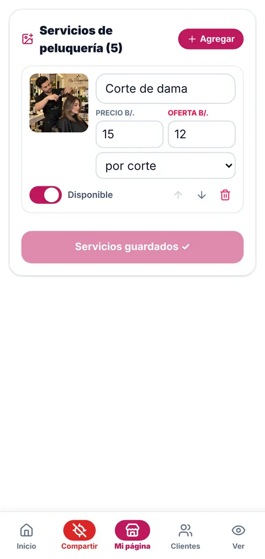 Mi página › Servicios de peluquería