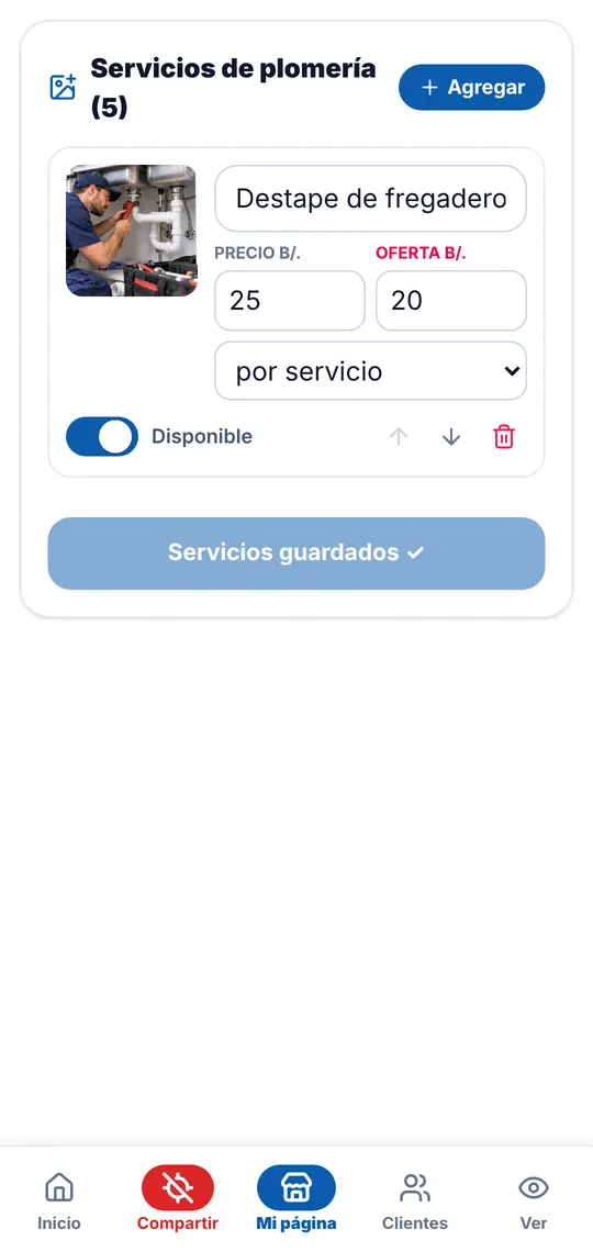 Mi página › Servicios de plomería