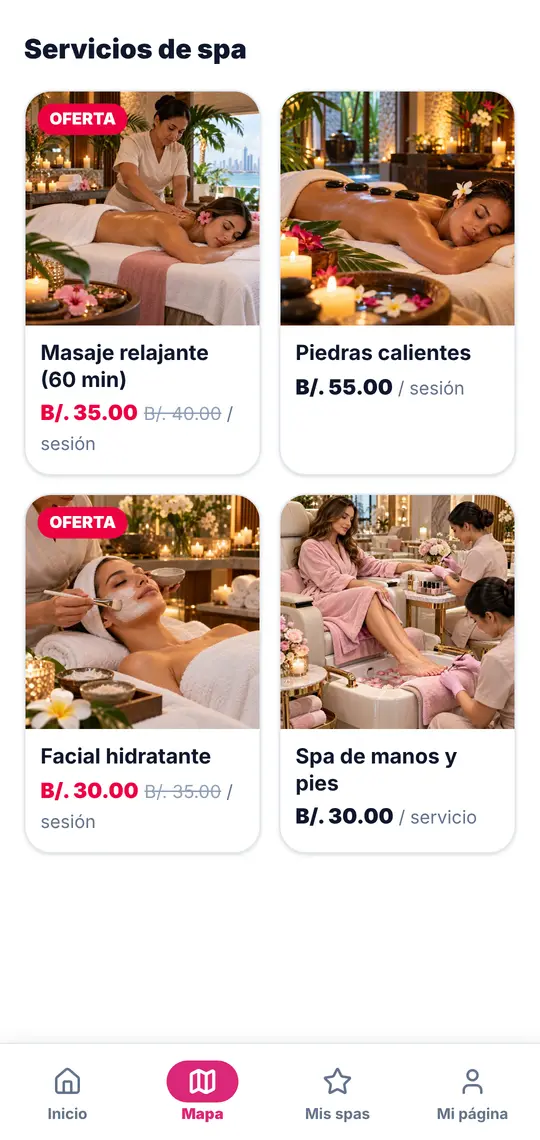 Su página › Servicios de spa