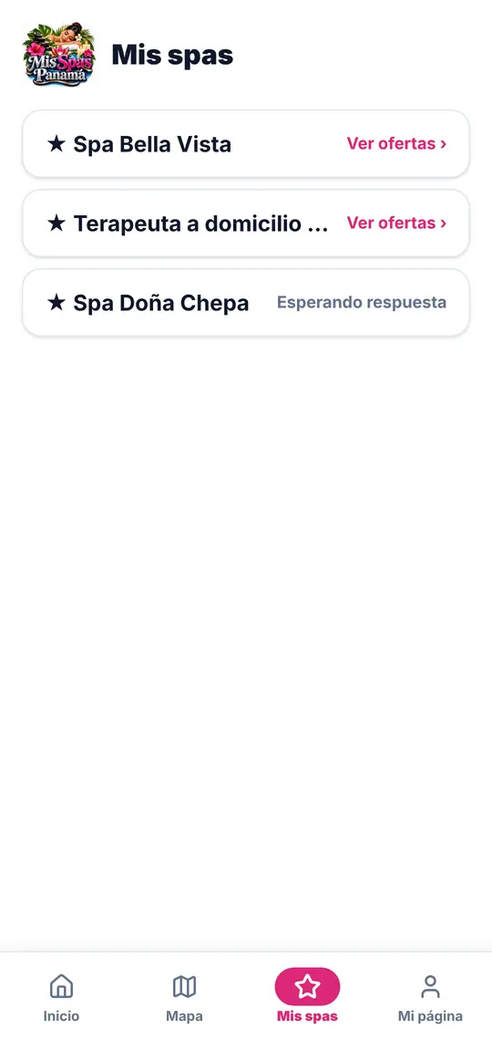 El botón Mis spas