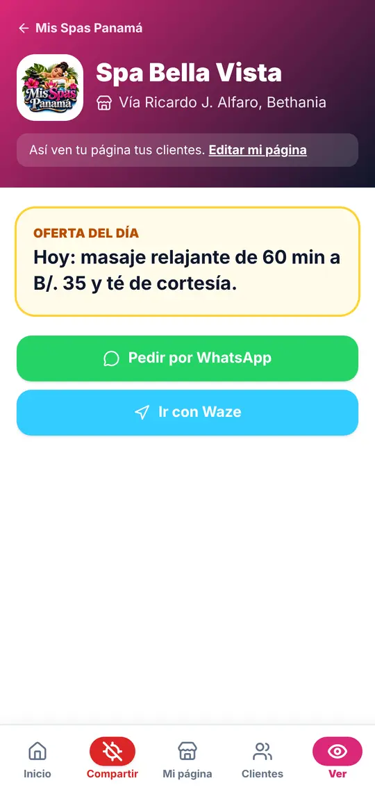 El botón Ver