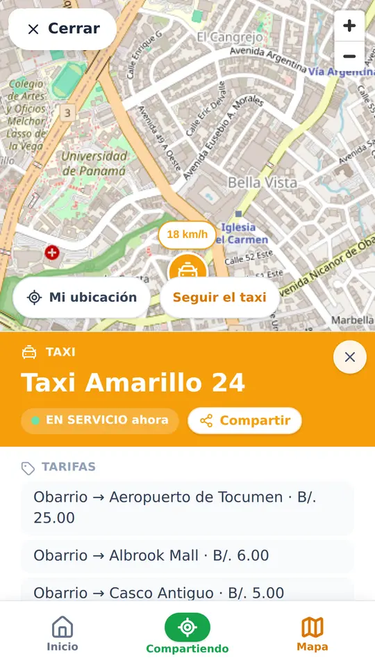 Mapa › la ficha del taxi